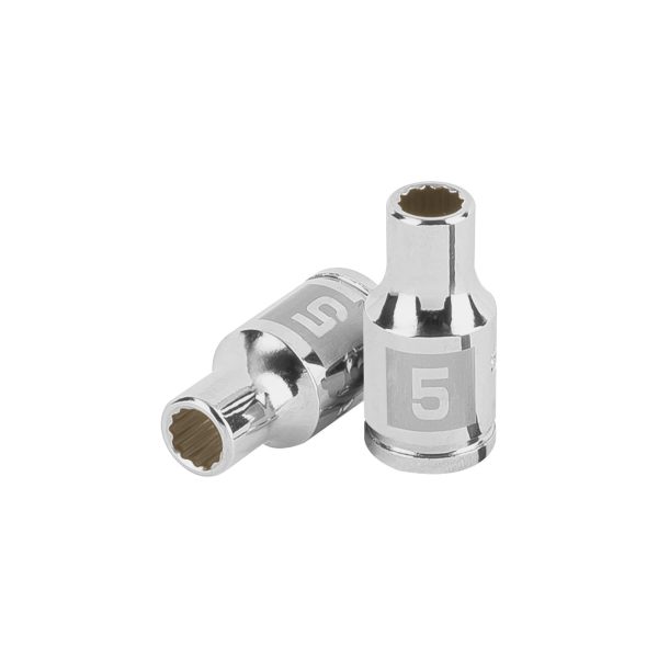 100974 - Dado de 5 mm, 12 puntas, cuadro 1/4', Truper