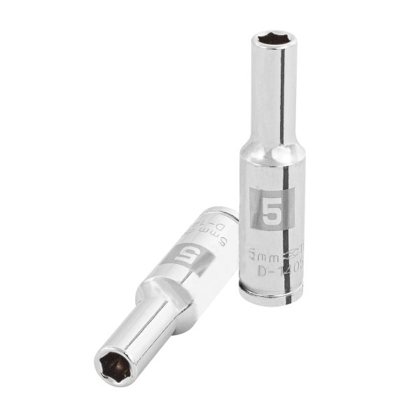 100969 - Dado largo de 5 mm, 6 puntas, cuadro 1/4', Truper