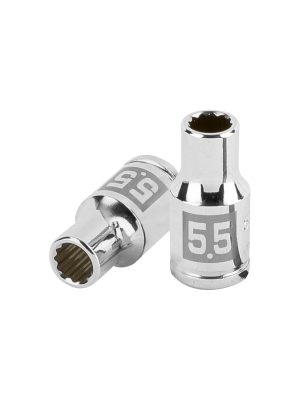 100975 - Dado de 5.5 mm, 12 puntas, cuadro 1/4', Truper