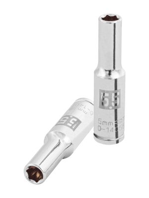 100970 - Dado largo de 5.5 mm, 6 puntas, cuadro 1/4', Truper