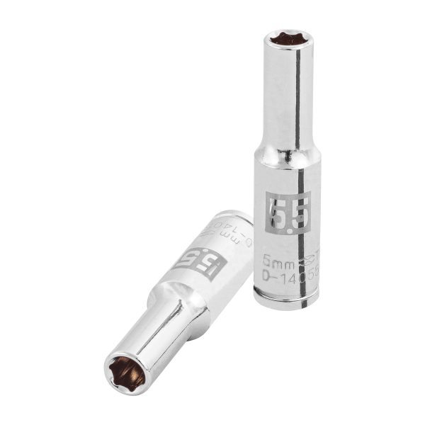 100970 - Dado largo de 5.5 mm, 6 puntas, cuadro 1/4', Truper