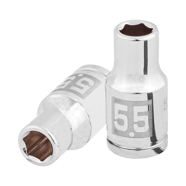 100966 - Dado de 5.5 mm, 6 puntas, cuadro 1/4', Truper