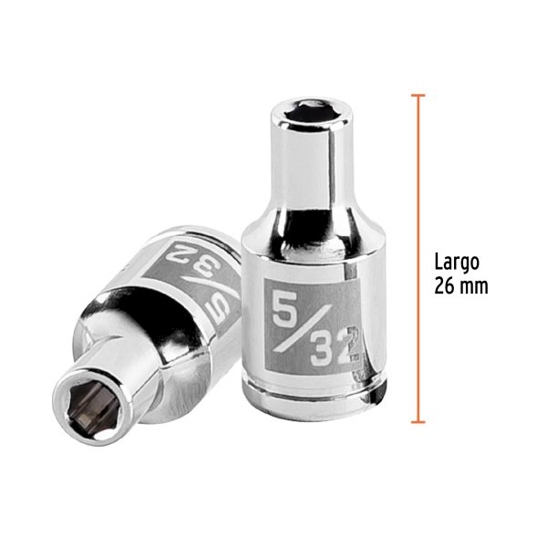 13153 - Dado de 5/32', 6 puntas, cuadro 1/4', Truper