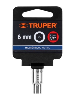 D-1406-ME1.jpg 13168 - Dado de 6 mm, 6 puntas, cuadro 1/4', Truper