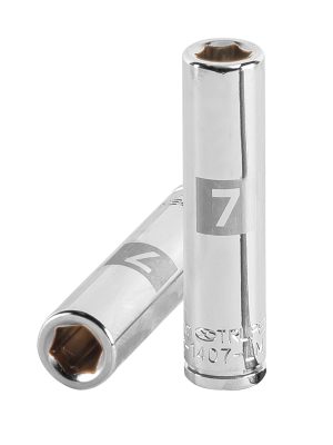 13201 - Dado largo de 7 mm, 6 puntas, cuadro 1/4', Truper