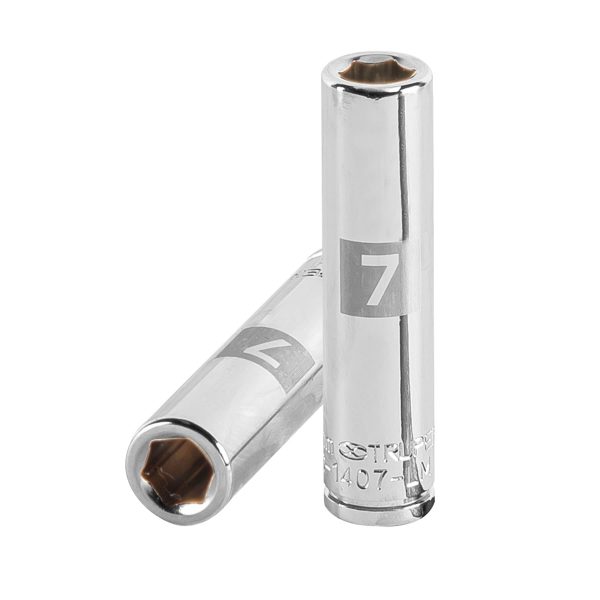 13201 - Dado largo de 7 mm, 6 puntas, cuadro 1/4', Truper