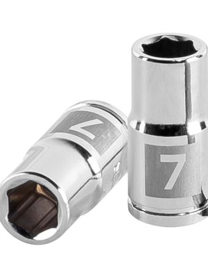 13169 - Dado de 7 mm, 6 puntas, cuadro 1/4', Truper