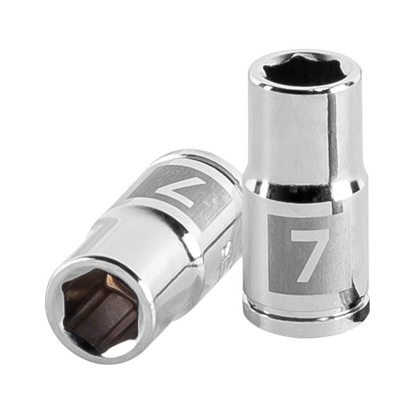 13169 - Dado de 7 mm, 6 puntas, cuadro 1/4', Truper