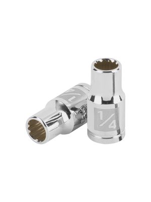 100875 - Dado de 1/4', 12 puntas, cuadro 1/4', Truper