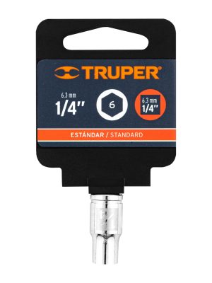 D-1408E1.jpg 13156 - Dado de 1/4', 6 puntas, cuadro 1/4', Truper