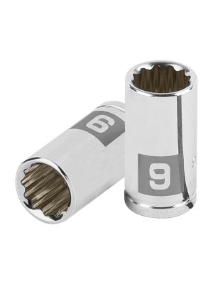 D-1409-BM.jpg 100981 - Dado de 9 mm, 12 puntas, cuadro 1/4', Truper