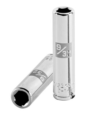 13183 - Dado largo de 9/32', 6 puntas, cuadro 1/4', Truper