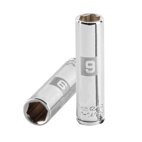 13203 - Dado largo de 9 mm, 6 puntas, cuadro 1/4', Truper