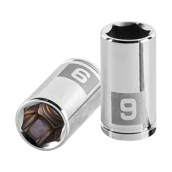 13171 - Dado de 9 mm, 6 puntas, cuadro 1/4', Truper