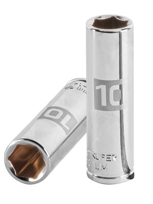 13204 - Dado largo de 10 mm, 6 puntas, cuadro 1/4', Truper