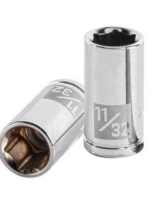 D-1411.jpg 13159 - Dado de 11/32', 6 puntas, cuadro 1/4', Truper