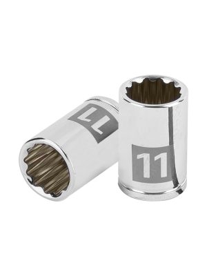 100984 - Dado de 11 mm, 12 puntas, cuadro 1/4', Truper