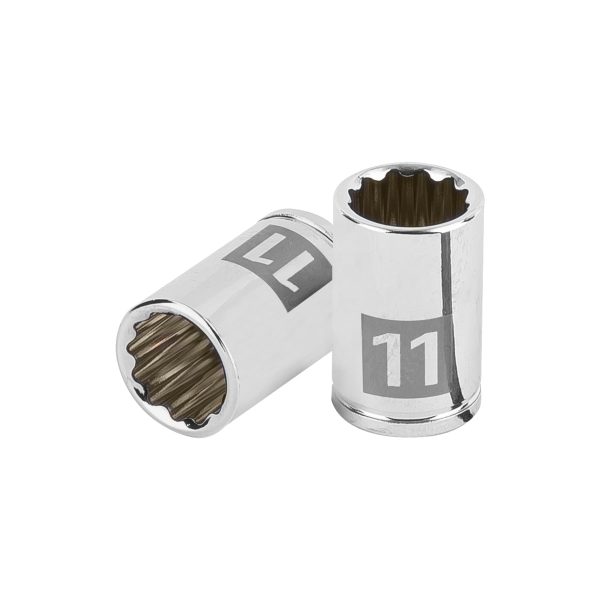 100984 - Dado de 11 mm, 12 puntas, cuadro 1/4', Truper