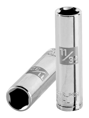 D-1411-L.jpg 13185 - Dado largo de 11/32', 6 puntas, cuadro 1/4', Truper