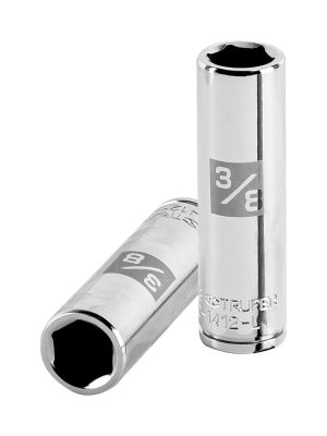 13186 - Dado largo de 3/8', 6 puntas, cuadro 1/4', Truper