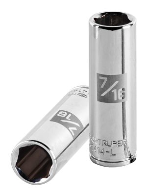 13187 - Dado largo de 7/16', 6 puntas, cuadro 1/4', Truper