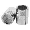 14977 - Dado de 28 mm, 6 puntas, cuadro 3/4', Truper