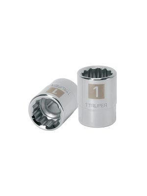 D-3432.jpg 13854 - Dado de 1', 12 puntas, cuadro 3/4', Truper