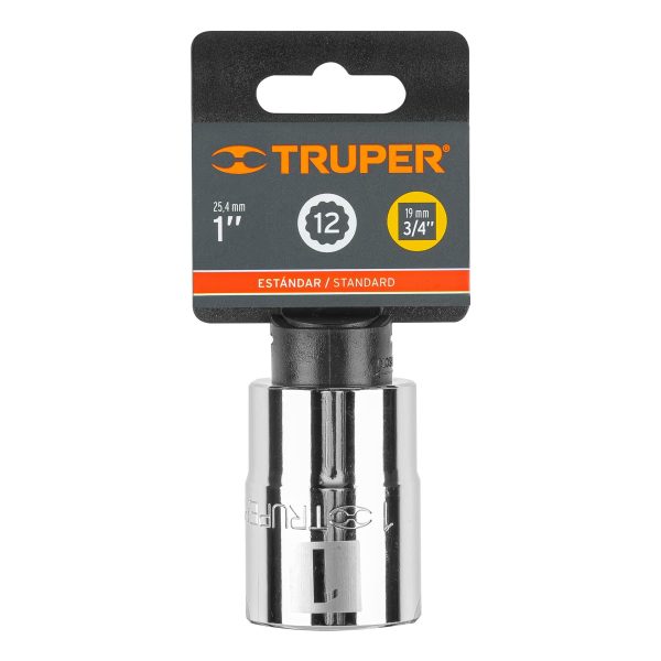 13854 - Dado de 1', 12 puntas, cuadro 3/4', Truper