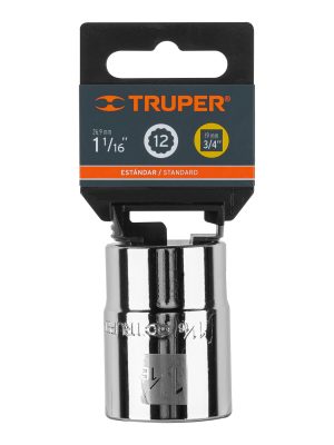 D-3434E1.jpg 13855 - Dado de 1-1/16', 12 puntas, cuadro 3/4', Truper