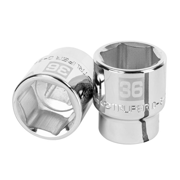 14987 - Dado de 36 mm, 6 puntas, cuadro 3/4', Truper