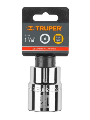 13827 - Dado de 1-3/16', 6 puntas, cuadro 3/4', Truper