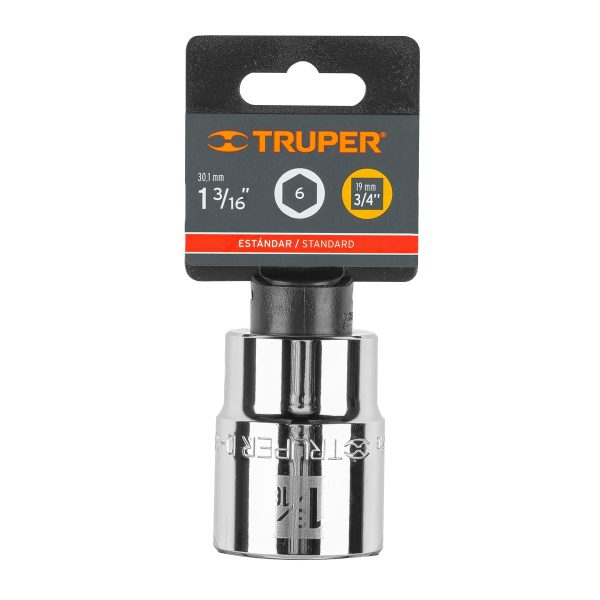 13827 - Dado de 1-3/16', 6 puntas, cuadro 3/4', Truper