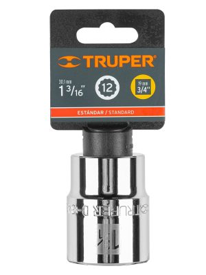 13857 - Dado de 1-3/16', 12 puntas, cuadro 3/4', Truper