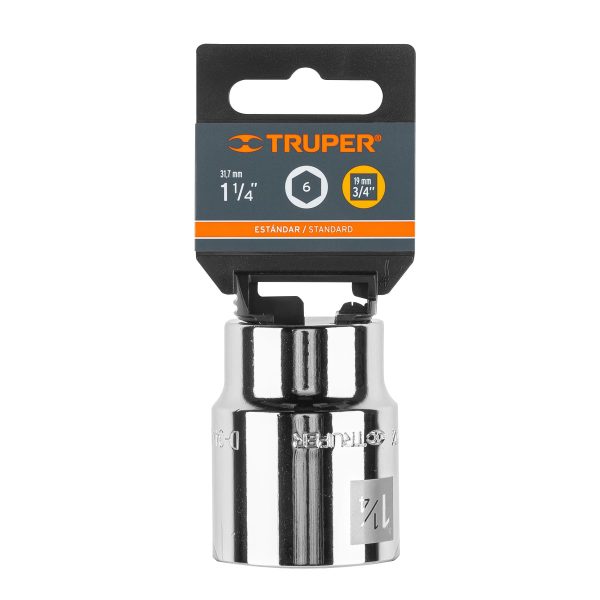 13828 - Dado de 1-1/4', 6 puntas, cuadro 3/4', Truper