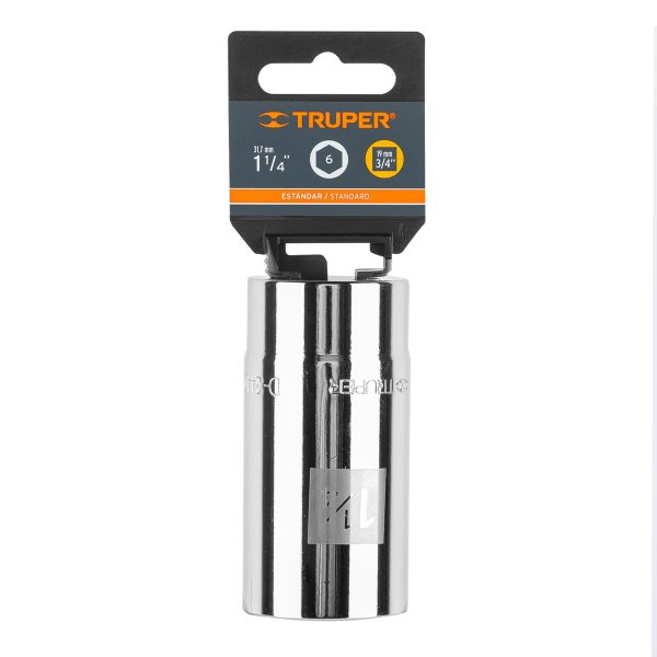 13887 - Dado largo de 1-1/4', 6 puntas, cuadro 3/4', Truper