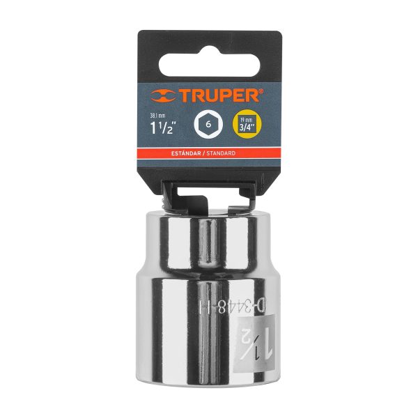 13832 - Dado de 1-1/2', 6 puntas, cuadro 3/4', Truper