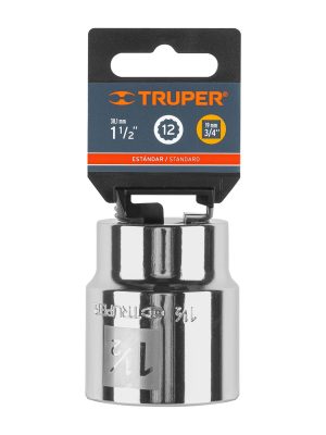 13862 - Dado de 1-1/2', 12 puntas, cuadro 3/4', Truper