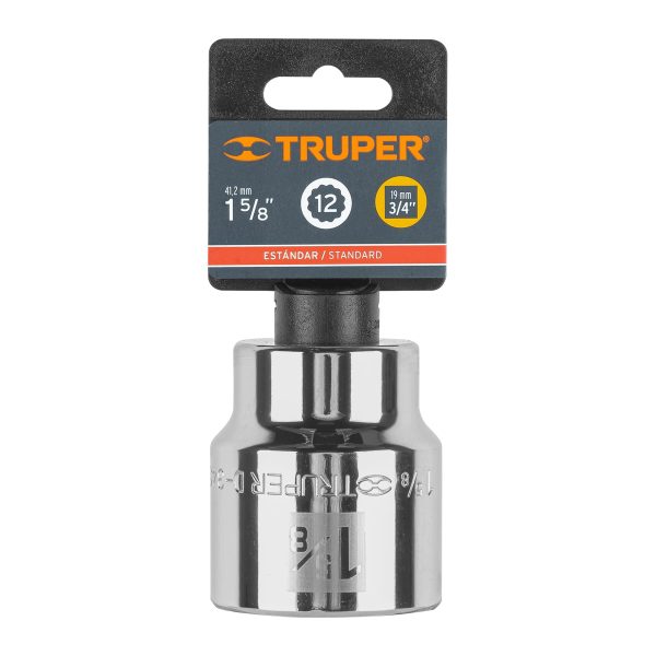 13864 - Dado de 1-5/8', 12 puntas, cuadro 3/4', Truper