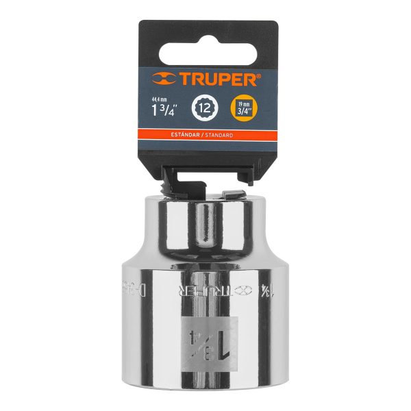 13866 - Dado de 1-3/4', 12 puntas, cuadro 3/4', Truper