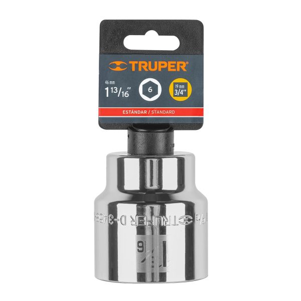 13837 - Dado de 1-13/16', 6 puntas, cuadro 3/4', Truper