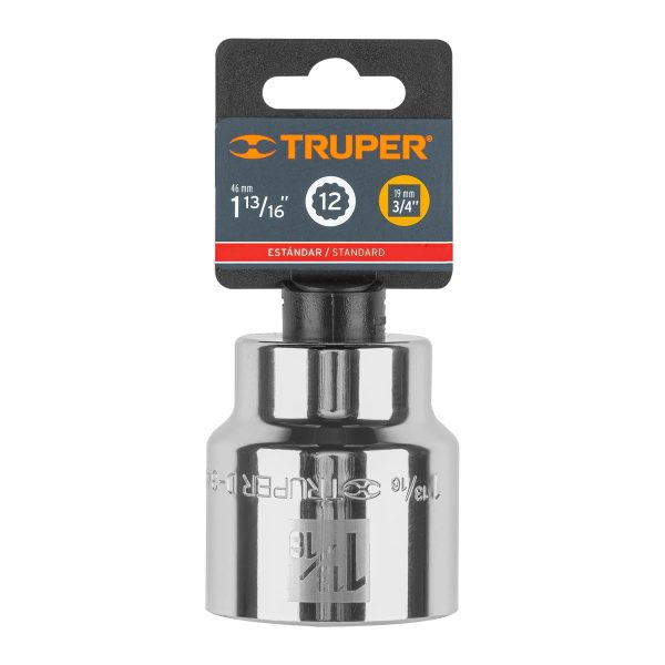 13867 - Dado de 1-13/16', 12 puntas, cuadro 3/4', Truper