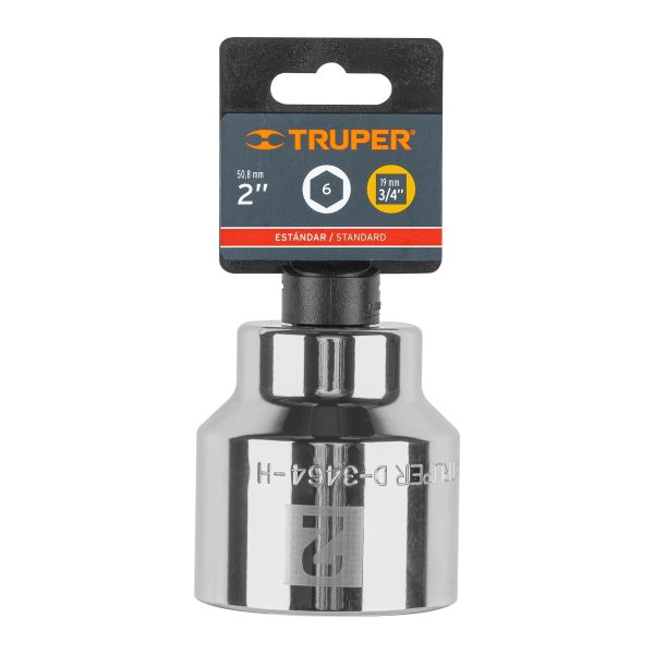 13840 - Dado de 2', 6 puntas, cuadro 3/4', Truper