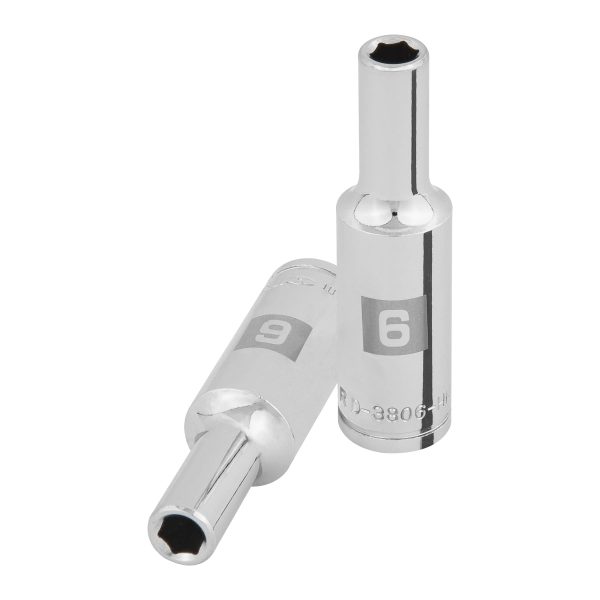 100991 - Dado largo de 6 mm, 6 puntas, cuadro 3/8', Truper