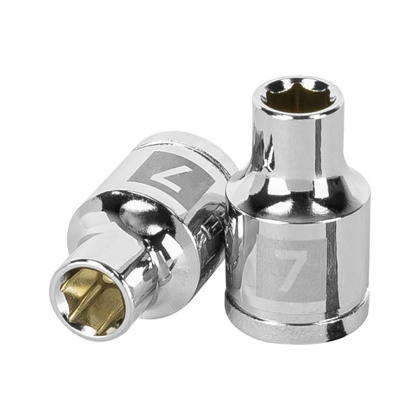 13671 - Dado de 7 mm, 6 puntas, cuadro 3/8', Truper