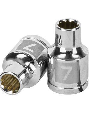 13627 - Dado de 7 mm, 12 puntas, cuadro 3/8', Truper