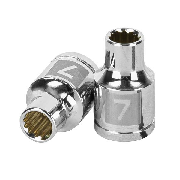 13627 - Dado de 7 mm, 12 puntas, cuadro 3/8', Truper