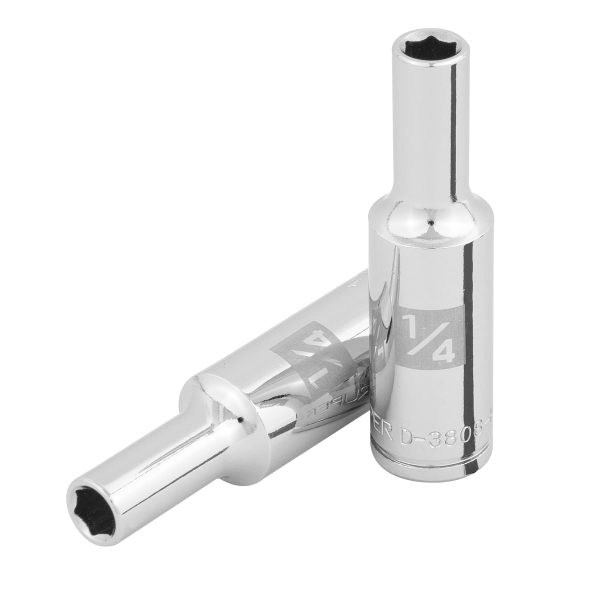 100919 - Dado largo de 1/4', 6 puntas, cuadro 3/8', Truper