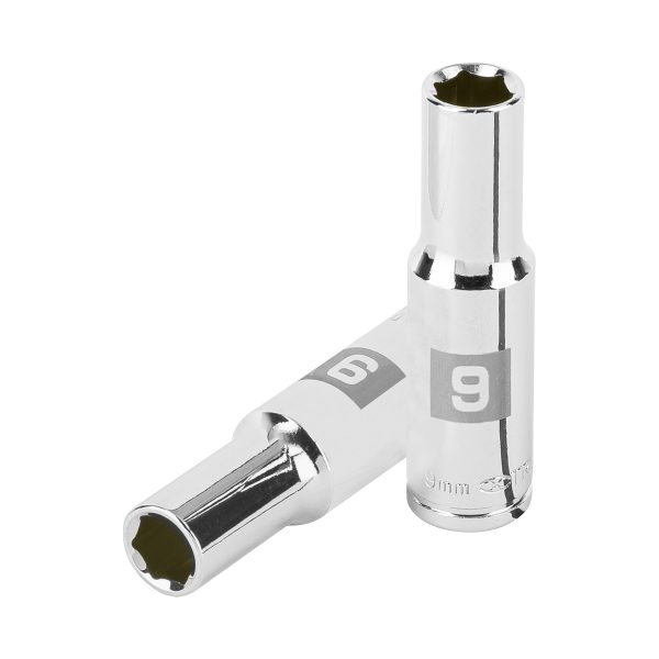 100994 - Dado largo de 9 mm, 6 puntas, cuadro 3/8', Truper