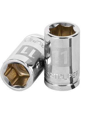 13675 - Dado de 11 mm, 6 puntas, cuadro 3/8', Truper