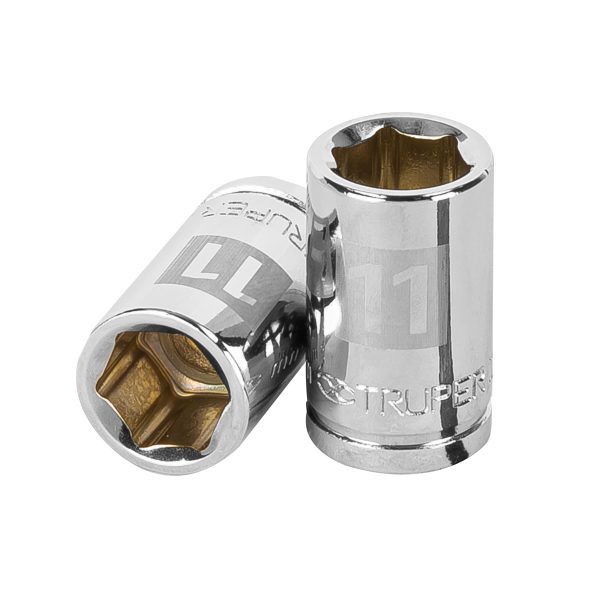 13675 - Dado de 11 mm, 6 puntas, cuadro 3/8', Truper